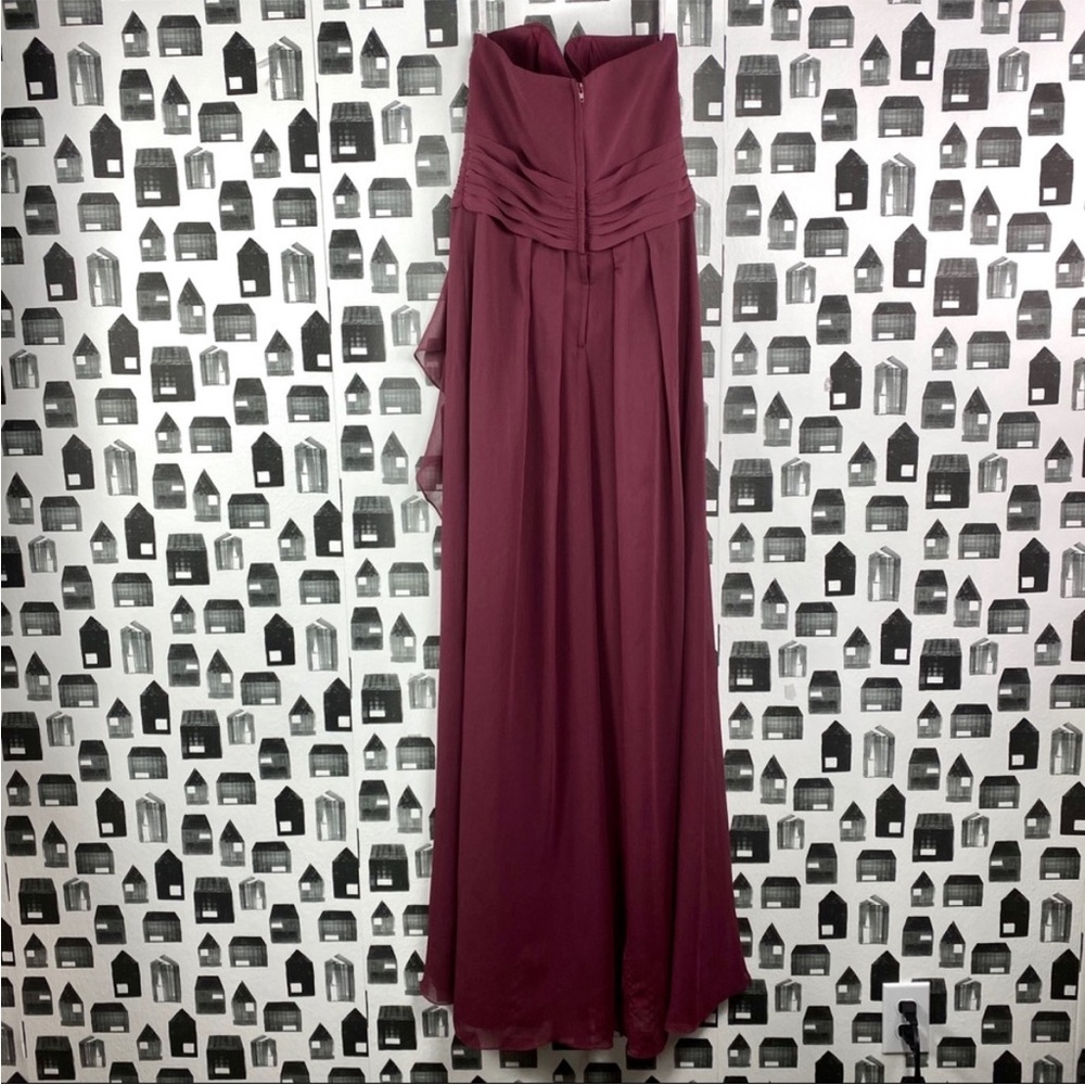 David’s bridal strapless chiffon dress - Picture 6 of 8